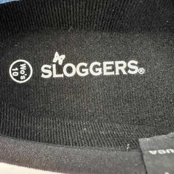 Sloggers Womens Waterproof Blue Horseshoe Print Garden Clogs 10 Made In USA - Picture 3 of 10